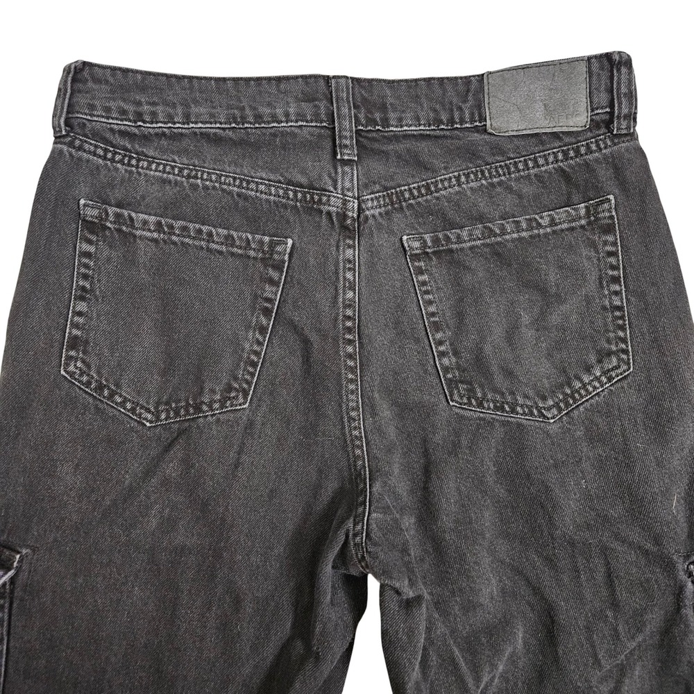 Aeropostale High Rise Wide Leg Black Cargo Goth Y2K Style Utility Jean Skater 8 - Picture 4 of 12